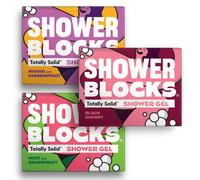 Shower Blocks - Mixed 3 Pack Solid Shower Gels - Plastic, Cruelty and Paraben Free | Vegan | Moisturising Body Soap For The Shower