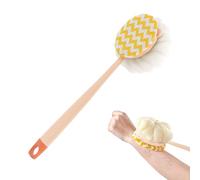 Shower Body Scrubber Brush -,Long Handle, Bath Cleaner,Long Lasting, Modern Design, 2 in 1 Soft Bristle Cleaning Tool, Ergonomic Grip Design | Simple Wash Tool for Back Arm Leg Bathroom Home Use