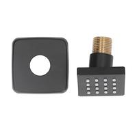 Shower Body Spray Jets, Matte Black Sprayer Square Brass Jets,Body Spray Jets Quadrate 360° Adjustable Massage Spa Side Sprayer 16 Orifices Wall Mounted with G1/2 Connector