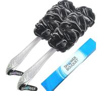 Shower Bouquet Loofah-Charcoal Back-Scrubber 2-Pack // Long-Handle Bath-Sponge Brush/Extra Large Soft Mesh Loofa-Lufa-Loufa for Men & Women - Exfoliate with Full Pure Cleanse in Bathing Accessories