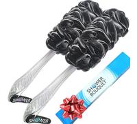 Shower Bouquet Loofah-Charcoal Back-Scrubber 2-Pack // Long-Handle Bath-Sponge Brush/Extra Large Soft Mesh Loofa-Lufa-Loufa for Men & Women - Exfoliate with Full Pure Cleanse in Bathing Accessories