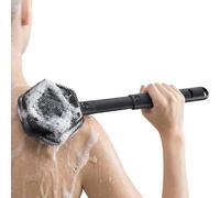 Shower Brush - Adjustable Handle Body Washer, Silicone Back Scrubber with Double-Sided Massage Bristles, Deep Pore Cleanser, Ergonomic Bathing Tool, Silicone Skin Scrubber for Home Bathroom