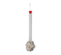 Shower Brush Back, Abs Long-Handled Double-Sided Scrubber 14.96x3.15 Inches Comfortable Non-Slip Grip, Bath Body Brush for Men Women, Bathroom Apartment Dormitory Legs Shoulders Neck, White