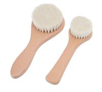 Shower Brush Body Scrubber 2 Pack Reusable Bath Brush with Nonslip Handle Gentle Bristles for Shampooing Bathing Back Cleaning Beechwood Artificial Fiber Bristles