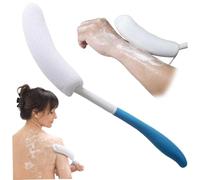 Shower Brush for Body Anti-Slip Curved Handle Bath Brush Long Handle for Shower Detachable Hanging Long Handled Sponge for Shower Suitable for Pregnant Elderly,Bath Brush Long Handle for Shower