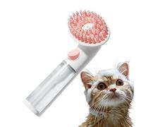 Shower Brush for Dogs - Cat Bath Scrubber with Long Handle | Soft Silicone Pet Comb for Washing and Losing, Grooming Massage Tool for Dogs