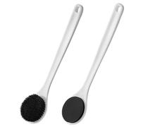 Shower Brush, Massaging Body Scrubber, Wide Head Design Handle, Soft Back Applicator for Massaging, Bathing and Grooming, 13.98 x 2.95 inches