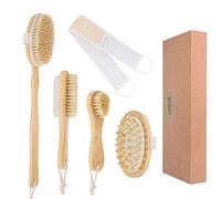 Shower Brushes,5 SPA Set Bath Long Handle Back Scrubber Body Exfoliator for Back, Feet, Cellulite, Lymphatic Drainage - Exfoliating Massager.Suitable for All Kinds of Skin.