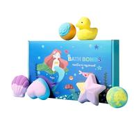 Shower Bubble Ball - 6 Pieces Bubble Bath Salt for Spa Relaxation, Body Cleanser with Skin Nourishing Formula, Bathroom Bomb for Home, Hotel, Travel, Kids and Women 10.63x2.36x6.69 Inches