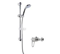 Shower Bundle Exposed Round Manual Valve & Multi Function Handset Slide Rail Kit - Chrome Balterley