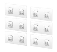 Shower Caddy Adhesive Hooks Replacement,6PCS Self Adhesive Hooks Set-Heavy Duty Wall Hooks,Adhesive Hooks Replacement,Shower Caddy Adhesive Hooks Replacement for Bathroom Kitchen