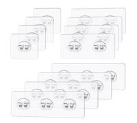 Shower Caddy Adhesive Replacement 12 Pcs Shower Adhesive Hooks Transparent Waterproof Strong Hook Sticker Replacement Hook Wall Hanging Hooks for Soap Holder, Kitchen Racks, Bathroom Corner Shelves