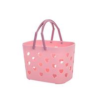 Shower Caddy Dorm, Portable Shower Caddy Plastic Shower Caddy with Handle Portable Shower Caddy Basket,Large Capacity Bath Basket, Plastic Shower Storage Tote for Bathroom, (Pink)