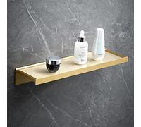 Shower Caddy Floating Shelves Bathroom Mirror Front Cosmetic Organizer Shelf Towel Shelf Acrylic Bathroom Washstand Toilet Storage above the Toilet Wall Mounted Kitchen Shelves(Brushed Gold 20cm)