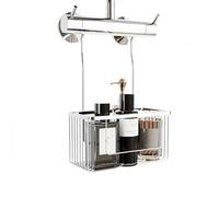 Shower Caddy Hanging over faucet,Small Bathroom Shower Organizer with Hanging Hooks