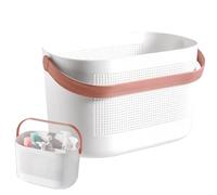 Shower Caddy Portable, 11.8x7.5x7.1'' Plastic Shower Basket with Handle Fast Draining & Drying Mesh Caddy for, Gym, Camping, Travel