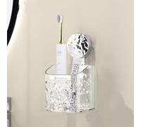 Shower Caddy Suction Cup- Suction Cup Shower,Stylish Glacier Pattern, Space-Saving Bathroom Organizer Shelf with Strong Suction Cups - Ideal for Shower Essentials and More (white, M)