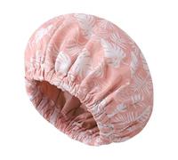 Shower Cap - 33cm Swim Caps, Soft Fabric Advantage | Reusable Double Layer Polyester Silk Hat with Durable Waterproof Materials, Hair Bathing Cap for Long, Short, Curly