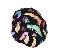 Shower Cap, Art Cat Pink Reusable Bath Shower Caps For Women Long Hair, Double Layer Waterproof Bathing Shower Hat Hair Protector For Kids Girls Women, 1 Pack