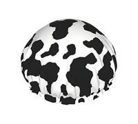 Shower Cap Dalmatian Print Pattern Shower Caps For Women Reusable Double Waterproof Bathing Shower Hat Hair Protection Shower Hat