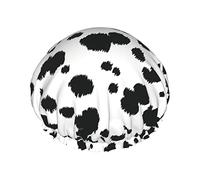 Shower Cap Dalmatian Print Pattern Shower Caps For Women Reusable Double Waterproof Bathing Shower Hat Hair Protection Shower Hat