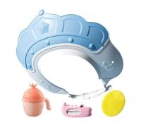 Shower Cap for Shampoo Cap Visor with Water Temperature Gauge and Shampoo Cup | Shampoo Cap with Shampoo Brush Make Bathing