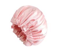 Shower Cap for Women - 2-Layer Waterproof Elastic Bonnet, Reusable Hair Protector, XL Oversized Volume, Satin Lined Interior, Beauty Accessories, Champagne Gold Pattern For Long Braids Spa