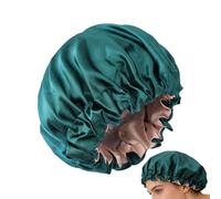 Shower Cap for Women - 24 x 22 x 2 cm 2-Layer Waterproof Elastic Shower Bonnet | Reusable Hair Protector for Long Braids Spa Home Ladies Friends Colleagues