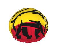 Shower Cap For Women Adjustable Double WaterproofsBathing Shower Hat rasta lion judah rastafari flag Reggae music Hair Protection Reusable Ladies Spa Salon Shower Hat