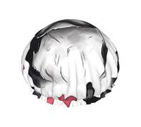 Shower Cap for Women,Frizz Free Waterproof Shower Bonnet Reusable Bath Caps | Boston Terrier Dog Shower Hair Cap Double Layer With Elastic Band Hair Protection Caps For Spa