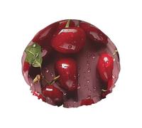 Shower Cap for Women,Frizz Free Waterproof Shower Bonnet Reusable Bath Caps | Lovely Sweet Red Cherry Shower Hair Cap Double Layer With Elastic Band Hair Protection Caps For Spa