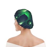 Shower Cap For Women Green Scales Fish Dragon Bath Hair Cap for All