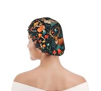 Shower Cap For Women Magic Mushrooms Wild Animals Deer Bath Cap for Spa