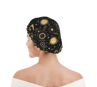 Shower Cap For Women Mystical Magical Cosmic Astrology Sun Crescent Moon