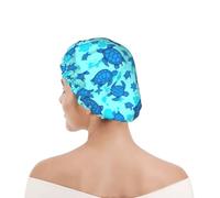 Shower Cap For Women Ocean Animal Teal Blue Sea Turtles Bath Cap for Spa