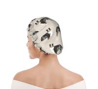 Shower Cap For Women UK & Men Reusable Waterproof with Elastic Band Printed Australian Shepherds Cute