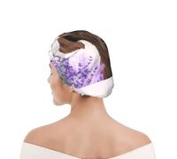 Shower Cap For Women UK & Men Reusable Waterproof with Elastic Band Printed Brown Labrador Lavender Dogs Retriever