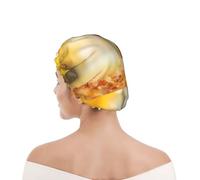 Shower Cap For Women UK & Men Reusable Waterproof with Elastic Band Printed Cocker Spaniel Autumn Park Brown Spaniel Dogs