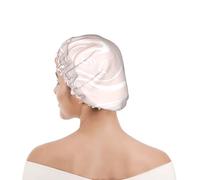 Shower Cap For Women UK & Men Reusable Waterproof with Elastic Band Printed Delicate Pink Marble Of Marble With Imitation Of Rose Gold