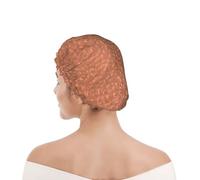 Shower Cap For Women UK & Men Reusable Waterproof with Elastic Band Printed Hammered Copper Look