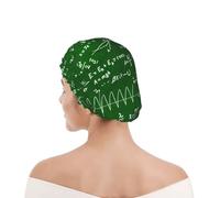 Shower Cap For Women UK & Men Reusable Waterproof with Elastic Band Printed Math Equations Formulas
