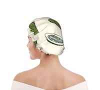Shower Cap For Women UK & Men Reusable Waterproof with Elastic Band Printed Pickles Or Pickled Cucumbers