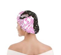 Shower Cap For Women UK & Men Reusable Waterproof with Elastic Band Printed Puppy French Bulldog