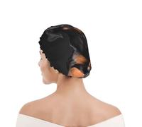 Shower Cap For Women UK & Men Reusable Waterproof with Elastic Band Printed Rottweiler Loving Confident And Loyal