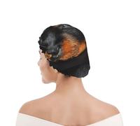 Shower Cap For Women UK & Men Reusable Waterproof with Elastic Band Printed Rottweiler Puppy Pets Small Rottweiler Dogs