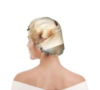 Shower Cap For Women UK & Men Reusable Waterproof with Elastic Band Printed Yellow Labrador Retriever Print
