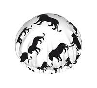 Shower Cap,Lion Reusable Bath Shower Caps For Women Long Hair,Double Layer Waterproof Bathing Shower Hat Hair Protector For Kids Girls Women,1 Pack