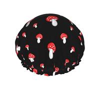 Shower Cap Mushroom Reusable Bath Shower Caps For Women Long Hair, Double Layer Waterproof Bathing Shower Hat Hair Protector For Kids Girls Women, 1 Pack