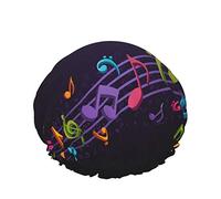 Shower Cap,Non Moon Moon Clan Music Double Waterproof Bathing Cap,Elastic Reusable Shower Cap,Bath Caps Nightcap