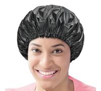 Shower Cap Re-Useable, Shower caps XL, L, Small, Jumbo&Thick Waterproof Plastic Elastic Hair Bath Caps For Women Kids Girls, Hotel and Hair Solon, Travel Spa, Home Use (Extra Large)